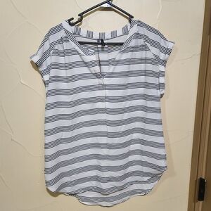Maurices Black and White Striped Blouse